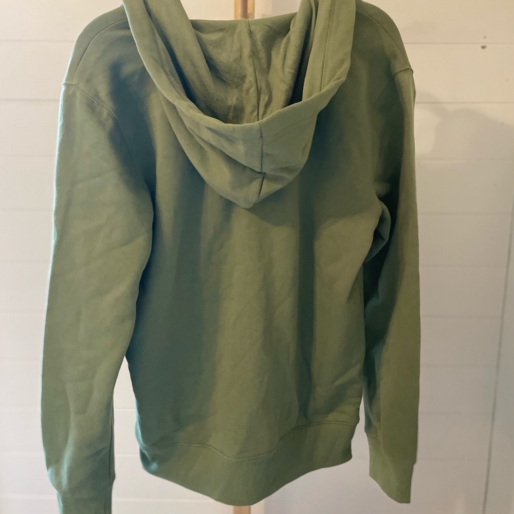 Men's Hooded Zip-Up Sweatshirt - Goodfellow Co Green M: Fleece - Picture 4 of 5